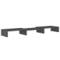 vidaXL Soporte de monitor madera maciza de pino gris 80x24x10,5 cm