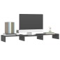 vidaXL Soporte de monitor madera maciza de pino gris 80x24x10,5 cm