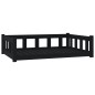 vidaXL Cama para perros madera maciza de pino negro 105,5x75,5x28 cm vidaXL Cama para perros madera maciza de pino negro 105,5x75,5x28 cm