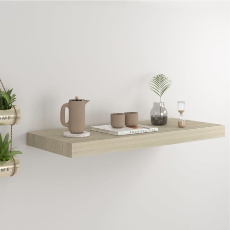 vidaXL Estante flotante de pared MDF color roble 60x23,5x3,8 cm