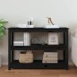 vidaXL Mesa consola madera maciza de pino negro 110x40x74 cm