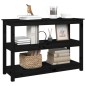 vidaXL Mesa consola madera maciza de pino negro 110x40x74 cm