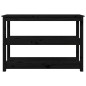 vidaXL Mesa consola madera maciza de pino negro 110x40x74 cm