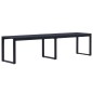 vidaXL Banco de jardín 180 cm tablero PS negro vidaXL Banco de jardín 180 cm tablero PS negro