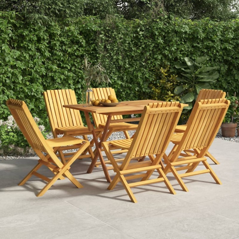 vidaXL Sillas de jardín plegables 6 uds madera maciza teca 47x47x89 cm vidaXL Sillas de jardín plegables 6 uds madera maciza teca 47x47x89 cm