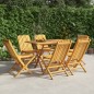 vidaXL Sillas de jardín plegables 6 uds madera maciza teca 47x47x89 cm vidaXL Sillas de jardín plegables 6 uds madera maciza teca 47x47x89 cm