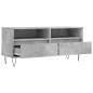 vidaXL Mueble de TV madera contrachapada gris hormigón 100x34,5x44,5cm vidaXL Mueble de TV madera contrachapada gris hormigón 100x34,5x44,5cm