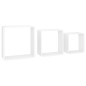 vidaXL Estantes cubo de pared 3 unidades MDF blanco vidaXL Estantes cubo de pared 3 unidades MDF blanco