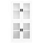 vidaXL Armario oficina acero vidrio templado blanco 90x40x180 cm