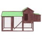 vidaXL Gallinero madera maciza de pino color moca 193x65x117 cm vidaXL Gallinero madera maciza de pino color moca 193x65x117 cm