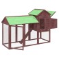 vidaXL Gallinero madera maciza de pino color moca 193x65x117 cm vidaXL Gallinero madera maciza de pino color moca 193x65x117 cm