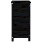 vidaXL Jardinera madera maciza de pino negro 40x40x78 cm