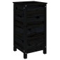 vidaXL Jardinera madera maciza de pino negro 40x40x78 cm