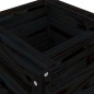 vidaXL Jardinera madera maciza de pino negro 40x40x78 cm