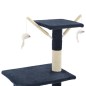 vidaXL Rascador para gatos con poste de sisal 138 cm azul oscuro vidaXL Rascador para gatos con poste de sisal 138 cm azul oscuro
