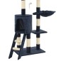 vidaXL Rascador para gatos con poste de sisal 138 cm azul oscuro vidaXL Rascador para gatos con poste de sisal 138 cm azul oscuro