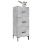 vidaXL Aparador de madera contrachapada gris hormigón 34,5x34x90 cm vidaXL Aparador de madera contrachapada gris hormigón 34,5x34x90 cm