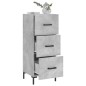 vidaXL Aparador de madera contrachapada gris hormigón 34,5x34x90 cm vidaXL Aparador de madera contrachapada gris hormigón 34,5x34x90 cm