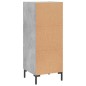 vidaXL Aparador de madera contrachapada gris hormigón 34,5x34x90 cm vidaXL Aparador de madera contrachapada gris hormigón 34,5x34x90 cm