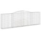 vidaXL Cestas de gaviones 9 uds forma de arco hierro 400x30x120/140 cm vidaXL Cestas de gaviones 9 uds forma de arco hierro 400x30x120/140 cm