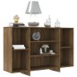 vidaXL Aparador de madera de ingeniería marrón roble 120x30x75 cm vidaXL Aparador de madera de ingeniería marrón roble 120x30x75 cm