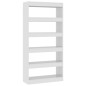 vidaXL Estantería/divisor madera ingeniería blanco brillo 80x30x166 cm vidaXL Estantería/divisor madera ingeniería blanco brillo 80x30x166 cm