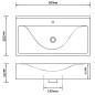 vidaXL Lavabo de cerámica rectangular con orificio de grifo 60x46 cm vidaXL Lavabo de cerámica rectangular con orificio de grifo 60x46 cm