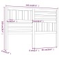 vidaXL Cabecero de cama madera maciza de pino marrón miel 146x4x100 cm