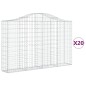 vidaXL Cestas gaviones 20 uds forma de arco hierro 200x30x120/140 cm vidaXL Cestas gaviones 20 uds forma de arco hierro 200x30x120/140 cm