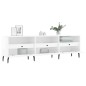 vidaXL Mueble de TV madera contrachapada blanco brillo 150x30x44,5 cm vidaXL Mueble de TV madera contrachapada blanco brillo 150x30x44,5 cm