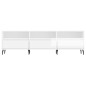 vidaXL Mueble de TV madera contrachapada blanco brillo 150x30x44,5 cm vidaXL Mueble de TV madera contrachapada blanco brillo 150x30x44,5 cm