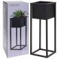 H&S Collection Macetero sobre soporte de metal negro 60 cm H&S Collection Macetero sobre soporte de metal negro 60 cm