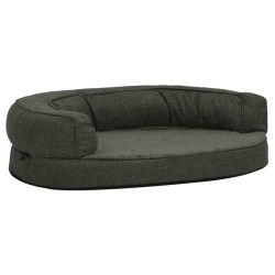 vidaXL Colchón para cama de perro ergonómico gris oscuro 90x64 cm