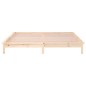 vidaXL Estructura de cama con LED madera maciza 140x200 cm vidaXL Estructura de cama con LED madera maciza 140x200 cm