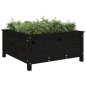 vidaXL Jardinera madera maciza de pino negro 82,5x82,5x39 cm vidaXL Jardinera madera maciza de pino negro 82,5x82,5x39 cm