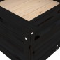 vidaXL Jardinera madera maciza de pino negro 82,5x82,5x39 cm vidaXL Jardinera madera maciza de pino negro 82,5x82,5x39 cm
