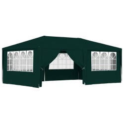 vidaXL Carpa profesional para fiestas con paredes verde 90 g/m² 4x6 m
