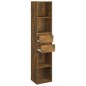 vidaXL Estantería madera contrachapada color roble ahumado 36x30x171cm vidaXL Estantería madera contrachapada color roble ahumado 36x30x171cm