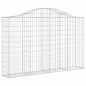 vidaXL Cestas de gaviones 2 uds forma de arco hierro 200x30x120/140cm vidaXL Cestas de gaviones 2 uds forma de arco hierro 200x30x120/140cm