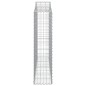 vidaXL Cestas de gaviones 2 uds forma de arco hierro 200x30x120/140cm vidaXL Cestas de gaviones 2 uds forma de arco hierro 200x30x120/140cm