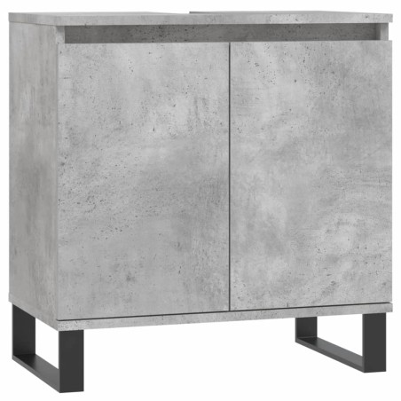 vidaXL Armario de baño madera de ingeniería gris hormigón 58x33x60 cm