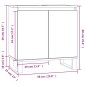 vidaXL Armario de baño madera de ingeniería gris hormigón 58x33x60 cm