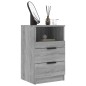 vidaXL Mesita de noche madera contrachapada gris Sonoma vidaXL Mesita de noche madera contrachapada gris Sonoma