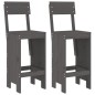 vidaXL Taburetes de cocina 2 uds madera de pino gris 40x48,5x115,5 cm vidaXL Taburetes de cocina 2 uds madera de pino gris 40x48,5x115,5 cm