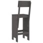 vidaXL Taburetes de cocina 2 uds madera de pino gris 40x48,5x115,5 cm vidaXL Taburetes de cocina 2 uds madera de pino gris 40x48,5x115,5 cm