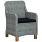 vidaXL Set muebles jardín 3 pzas ratán sintético gris claro y cojines vidaXL Set muebles jardín 3 pzas ratán sintético gris claro y cojines