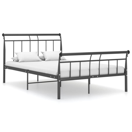 vidaXL Estructura de cama de metal negro 120x200 cm
