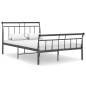 vidaXL Estructura de cama de metal negro 120x200 cm vidaXL Estructura de cama de metal negro 120x200 cm