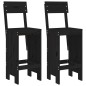 vidaXL Taburetes de cocina 2 uds madera de pino negro 40x48,5x115,5 cm vidaXL Taburetes de cocina 2 uds madera de pino negro 40x48,5x115,5 cm
