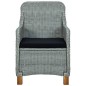 vidaXL Set muebles jardín 3 pzas ratán sintético gris claro y cojines vidaXL Set muebles jardín 3 pzas ratán sintético gris claro y cojines